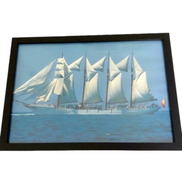 Clipper Ship Print Framed 1997 - Picture 1 of 7